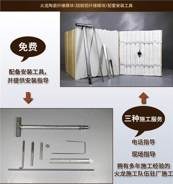 陶瓷纖維模塊安裝